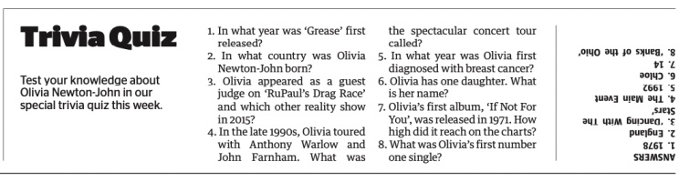 Olivia Newton-John article