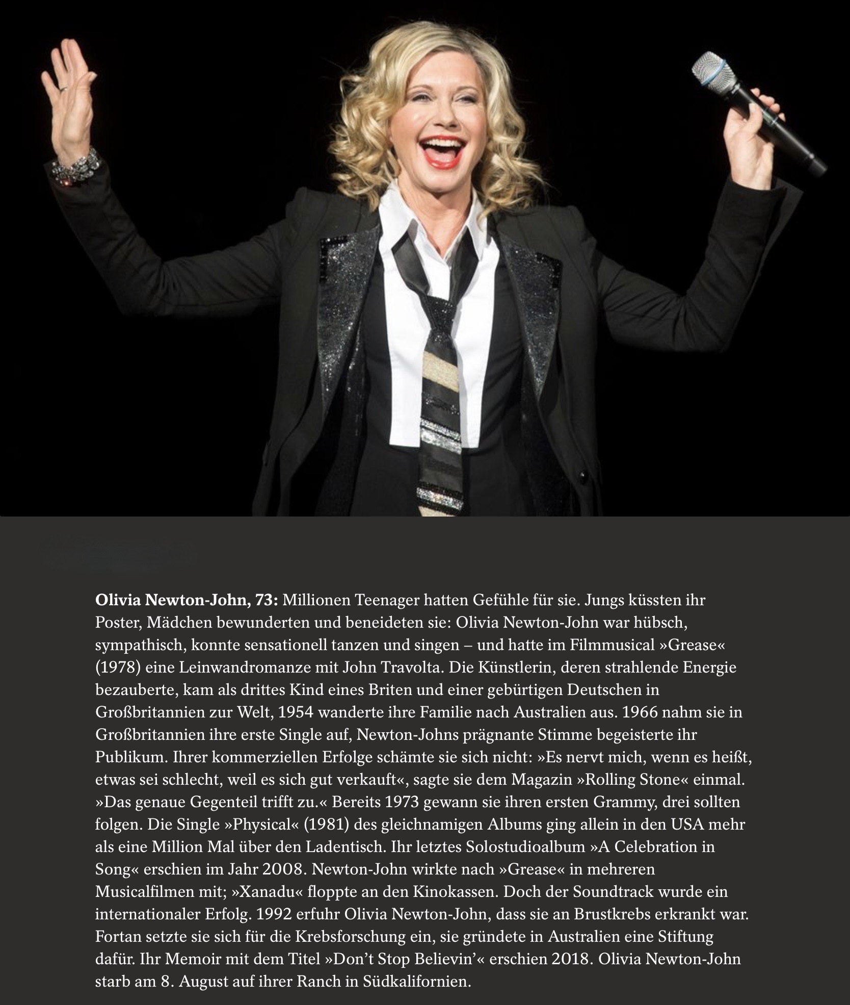 Tribute to Olivia - Spiegel Online