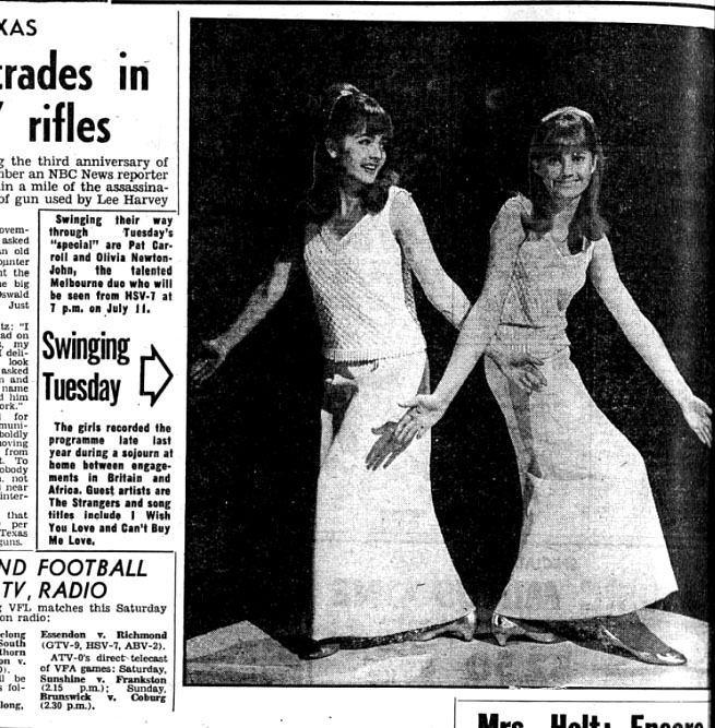 Pat and Olivia on Swinging Tuesday on HSV-7 - The Age