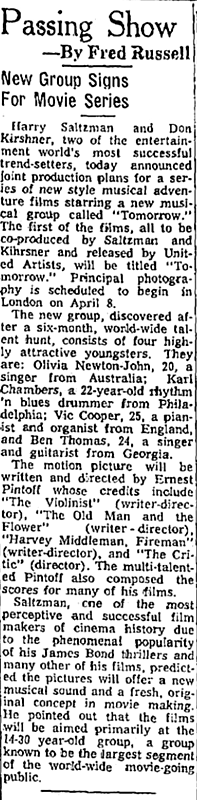 New group signs for movie series (Toomorrow) - Bridgeport Post