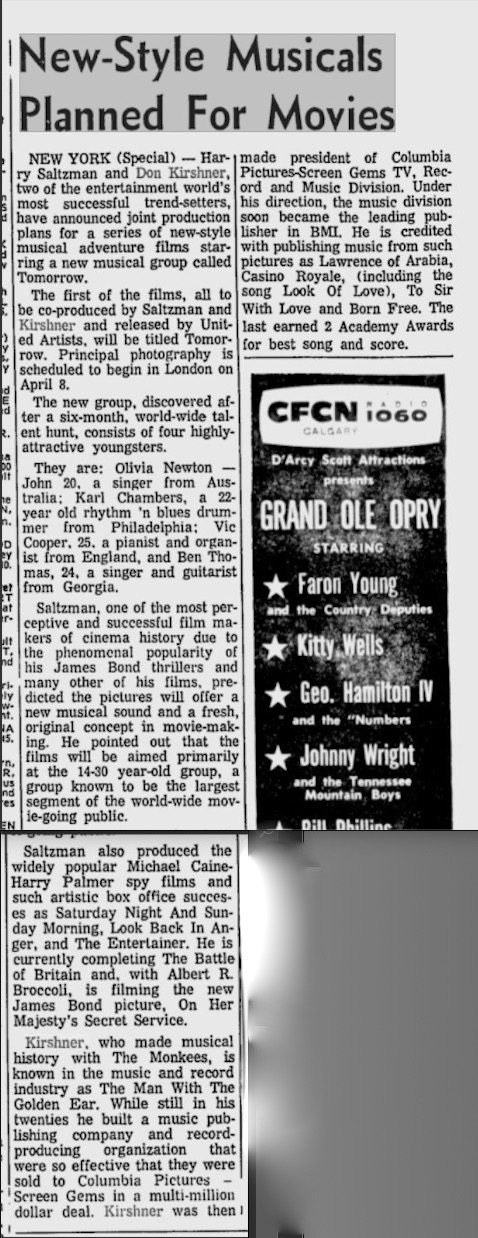 New Style Musicals planned for movies  - Calgary Herald