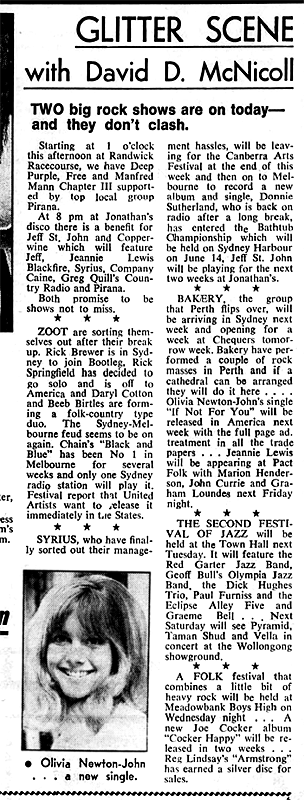 Olivia's new single If Not For You will be released in the US with full-page ad treatment in the trade press - Sydney Morning Herald