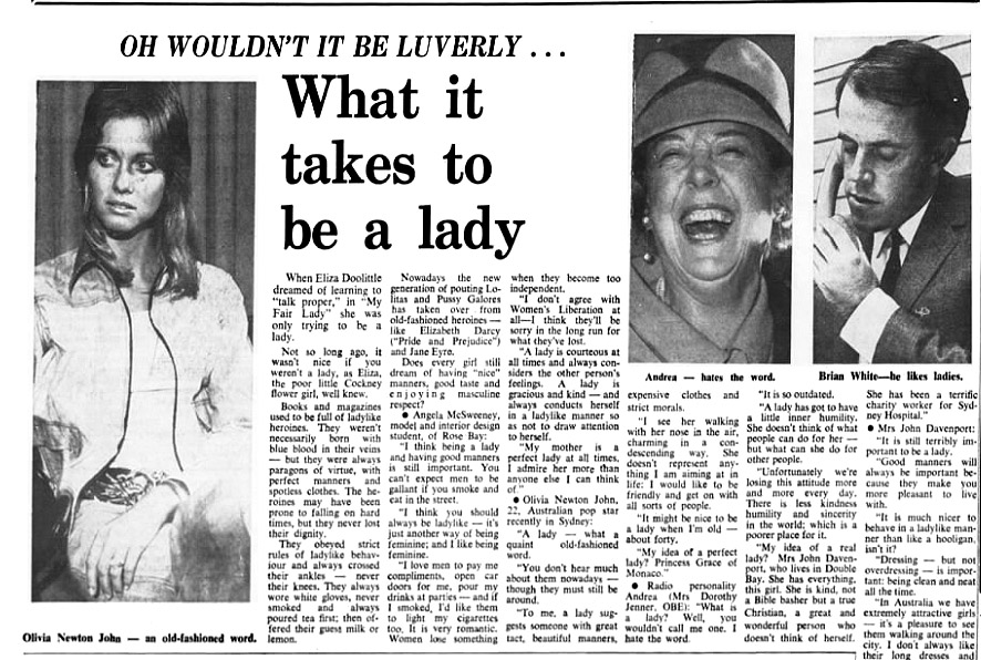 What it takes to be a lady - Sydney Morning Herald