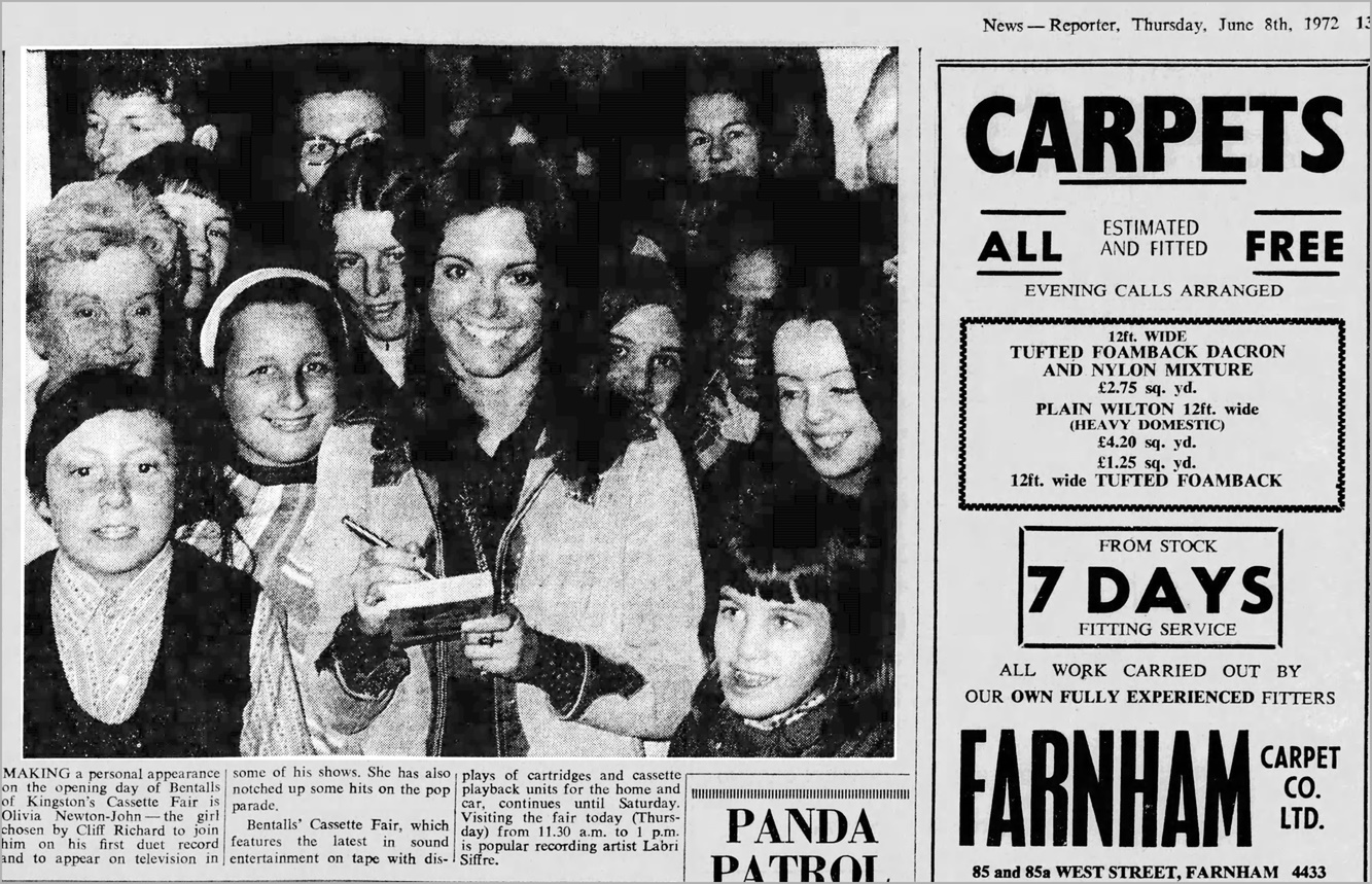 Olivia At Bentalls' of Kingston's Cassette Fair - Esher News and Advertiser