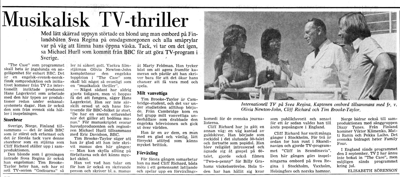 Swedish article about The Case TV movie - Svenska Dagbladet