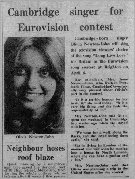 Cambridge Singer For Eurovision - Cambridge Evening News