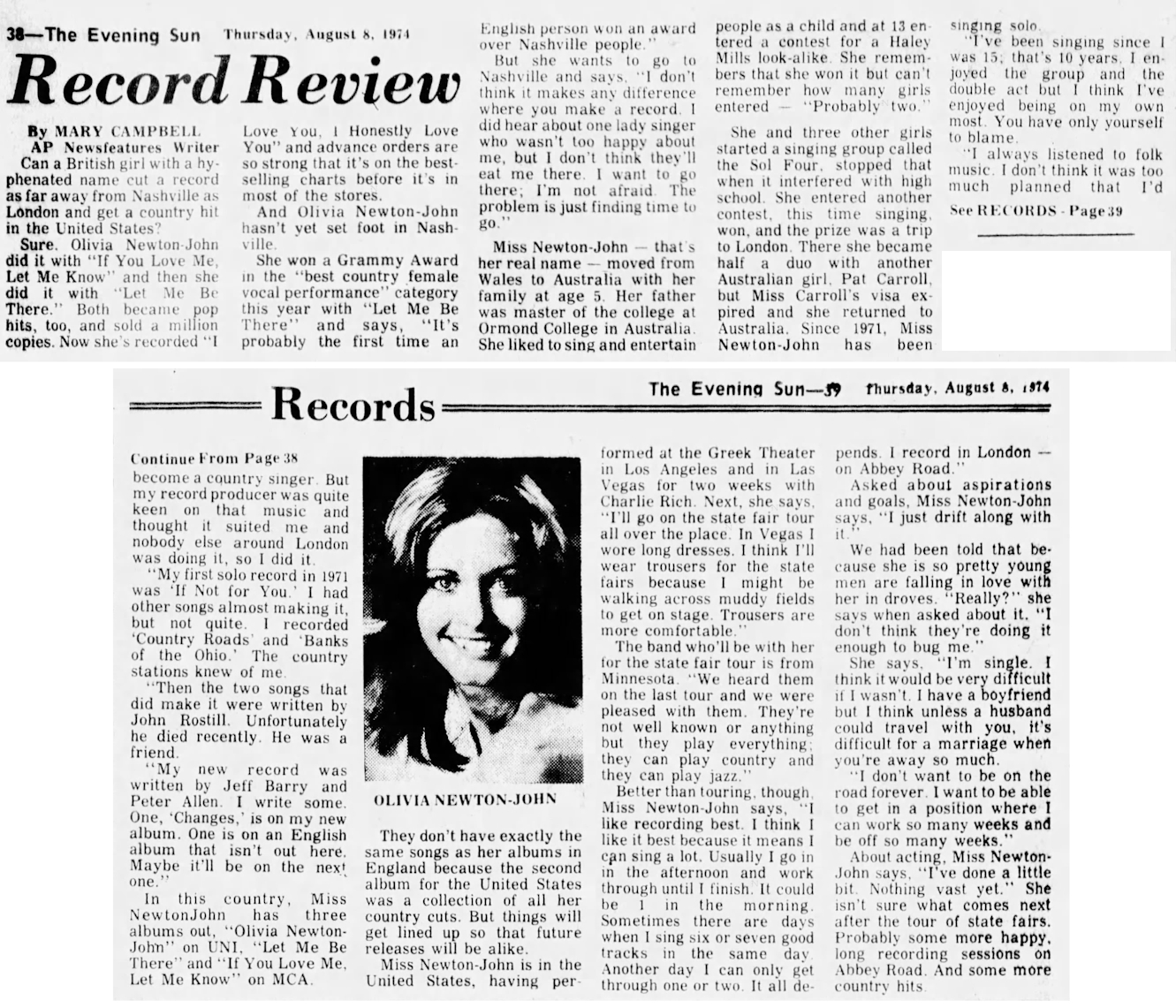 Record Review, I like recording best - The Evening Sun