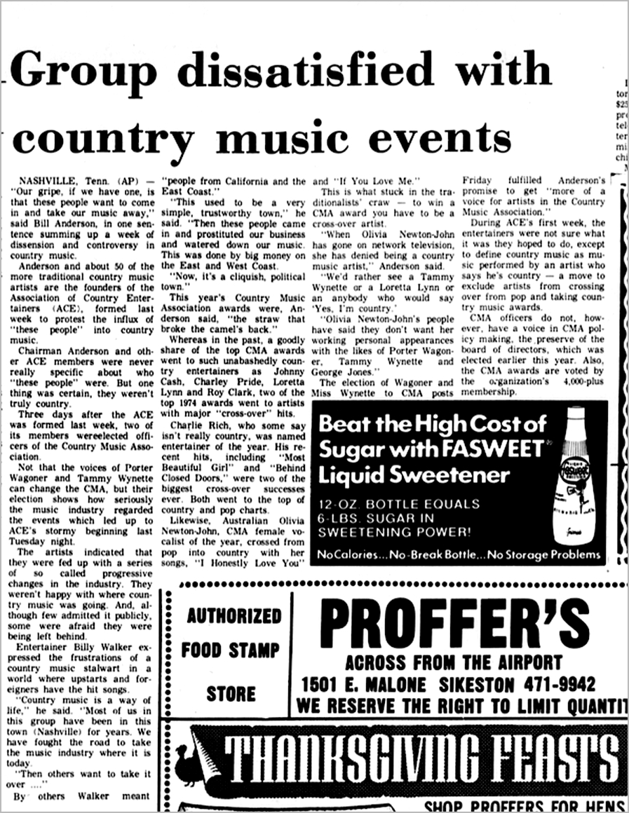 Group Dissatisfied With Country Music Events - The Daily Standard