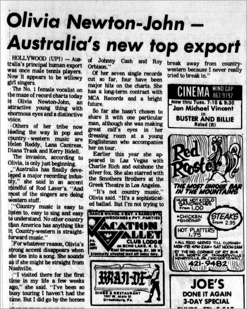 Olivia Australia's new top export - The Pocono Record