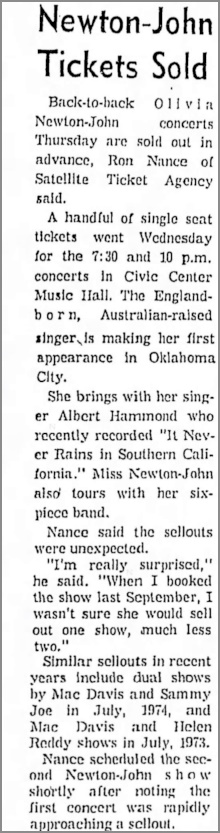 Tickets Sold out, Oklahoma - Daily Oklahoman