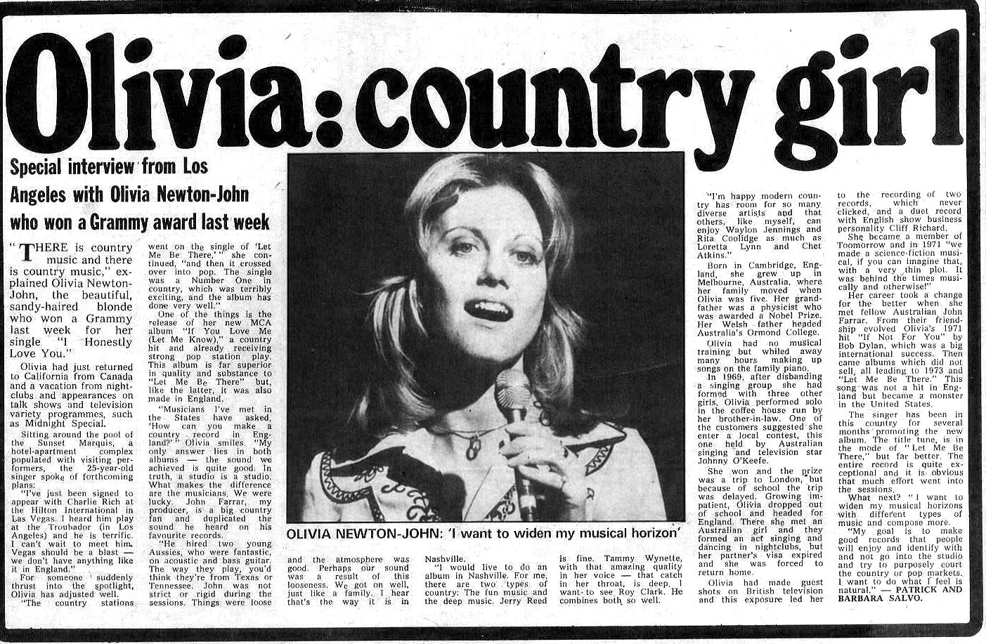 Olivia Country Girl - Melody Maker