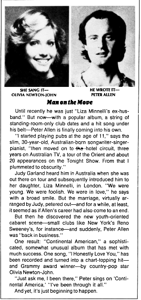 [I Honestly Love You] she sang it, he wrote it - San Bernardino Sun