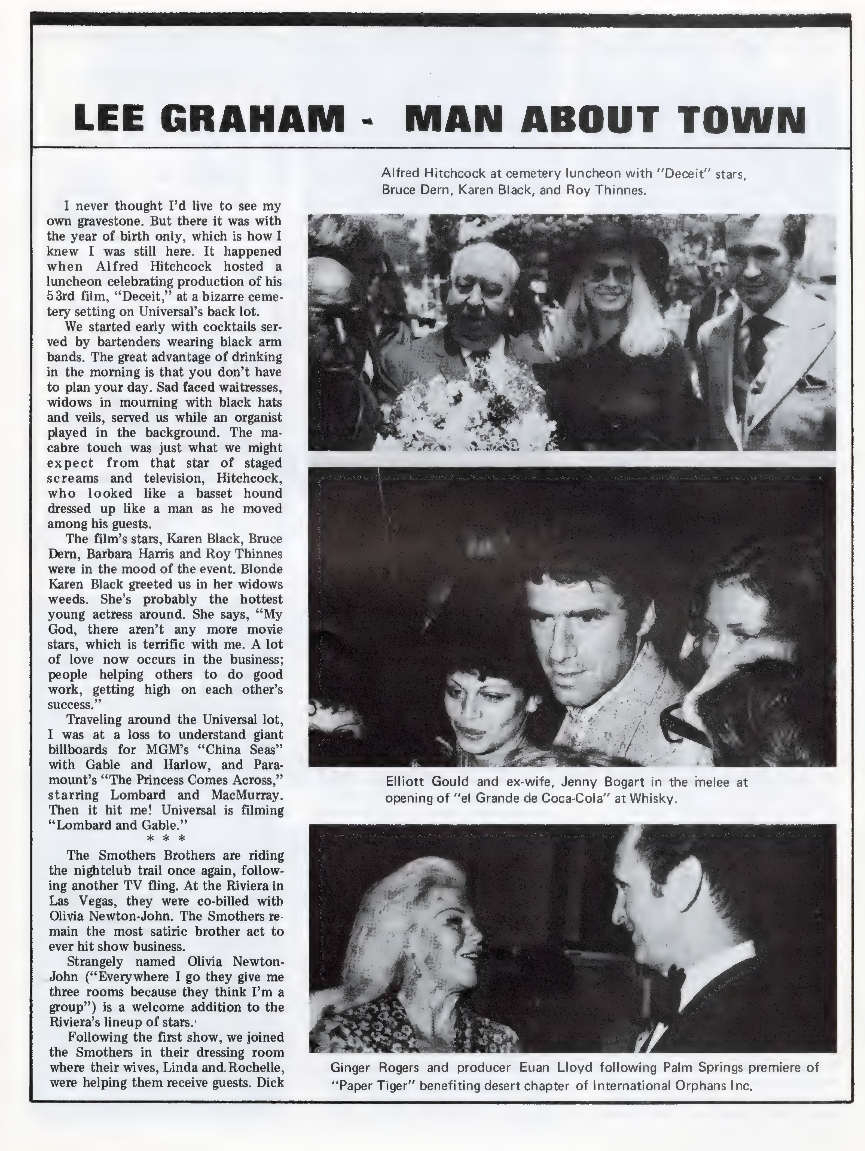 Man About Town, Olivia meets Phyllis Diller  - Hollywood Studio Magazine