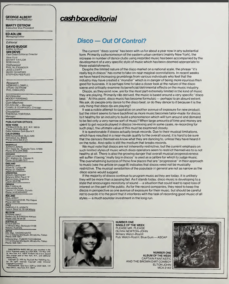 Olivia Newton-John - pleasing everyone (Clearly Love album cover feature) - Cashbox