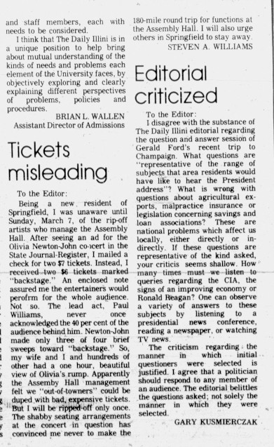 Tickets Misleading - The Daily Illini