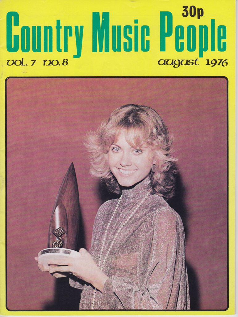 Spotlight on cover star Olivia, with the article text - Country Music People V7 No8