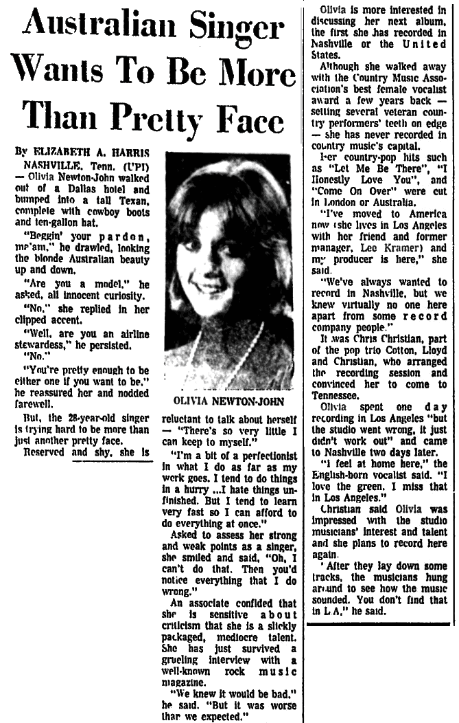 Australian singer wants to be more than a Pretty Face - Sarasota Herald Tribune