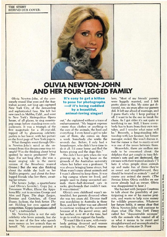Olivia and her 4 legged family - Ladies Journal