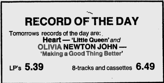 Olivia Newton-John MAGTB advert featured in The Leader Post