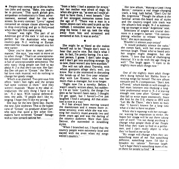 Olivia Slips into Her New Career in Grease - LA Times