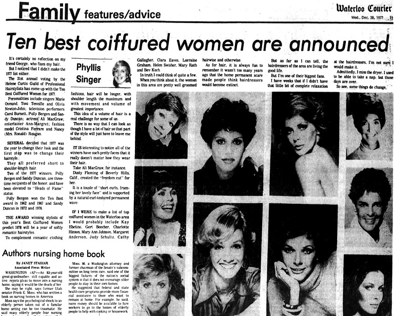 Ten best coiffured women - Waterloo Courier