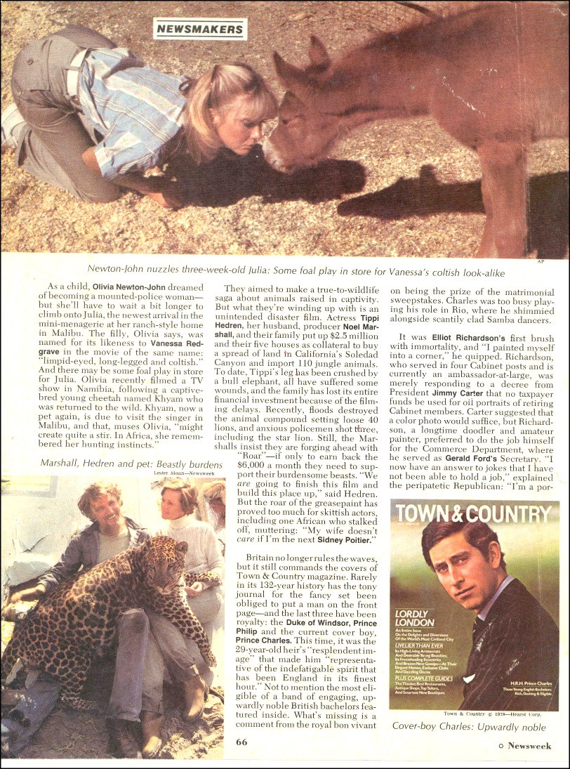 Olivia and foal Julia - Newsweek