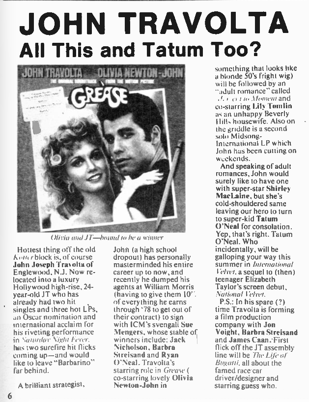 John Travolta All This and Tatum Too? - Gig