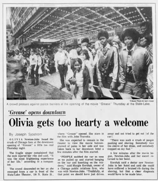 Olivia gets too hearty a welcome - Chicago Tribune