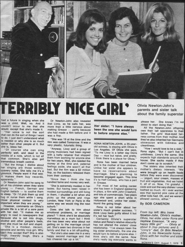 She's a decent, sensible, terribly nice girl - Woman's Day