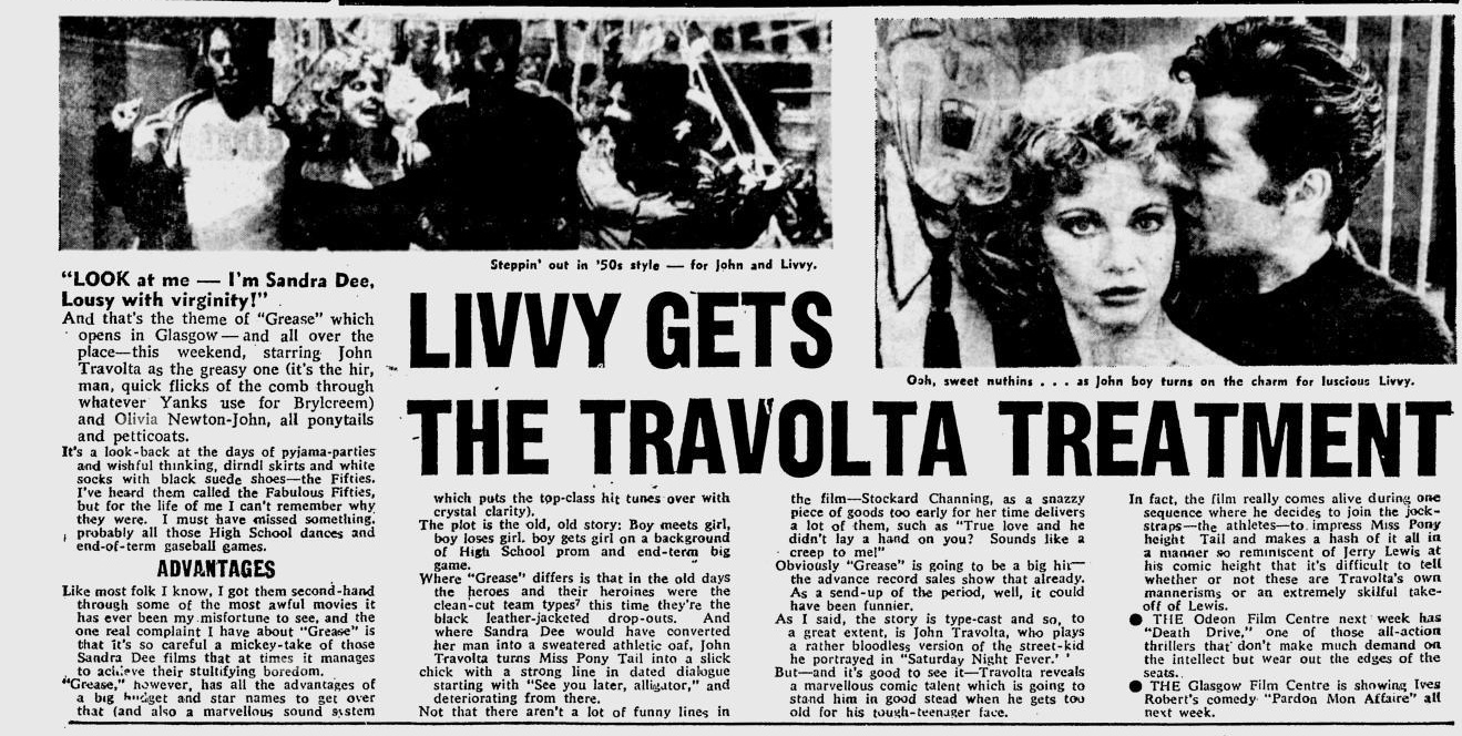 Livvy Gets the Travolta Experience - Glasgow Evening Times