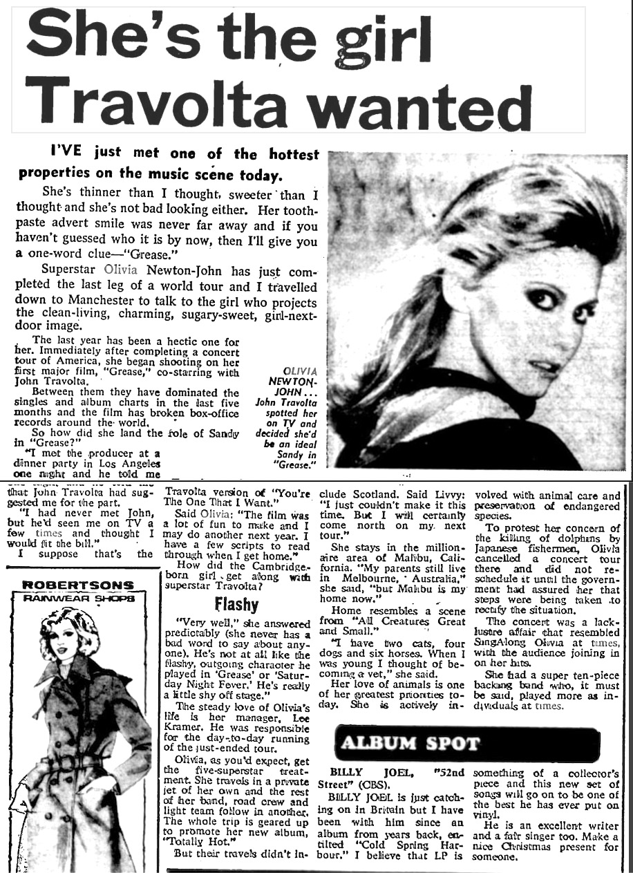 She's The Girl Travolta Wanted - Evening Times