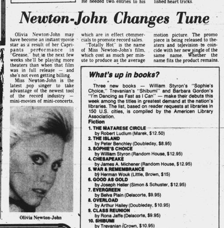 Newton-John Changes Tune - Alvin Sun