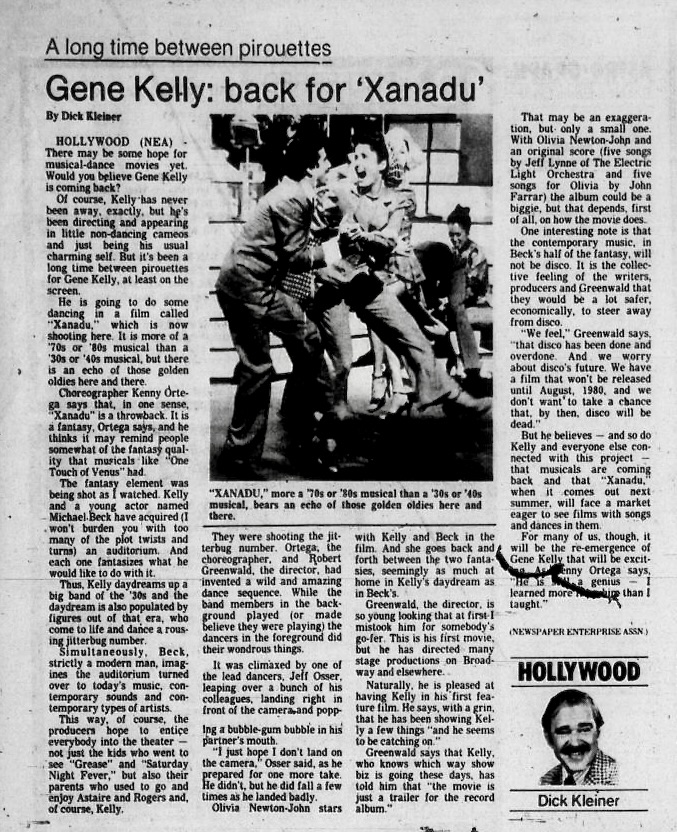 Gene Kelly, back for Xanadu - Stephenville Empire Tribune