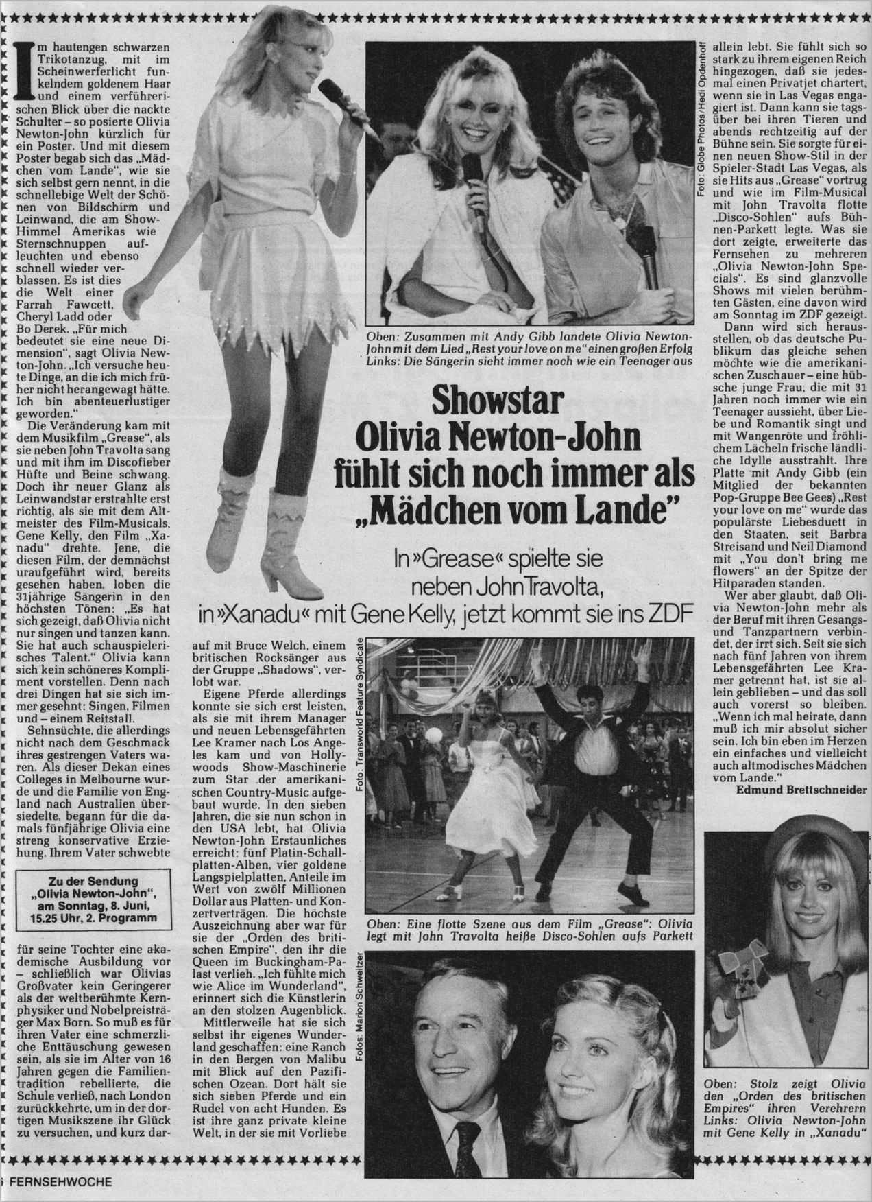 Superstar Olivia still feels like a country girl - Fernsehwoche