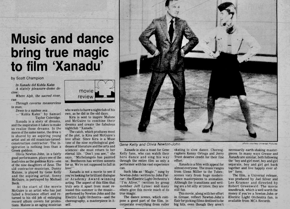 Music and dance bring true magic to film Xanadu - The Daily Illini