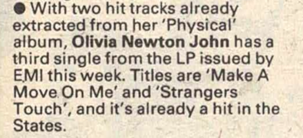 Olivia Newton-John NME 1982 article
