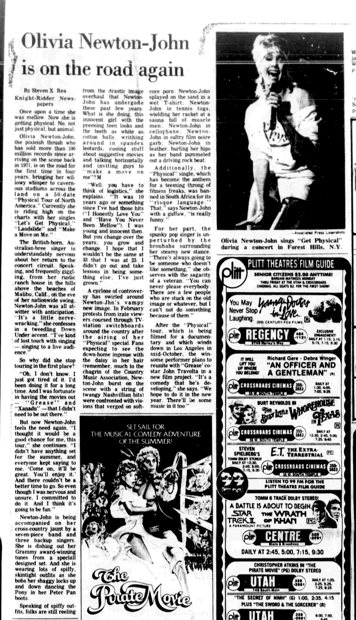 Olivia is on the road again - Salt Lake Tribune