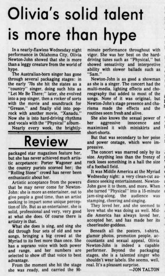 Olivia's solid talent is more than hype - The Lawton Constitution