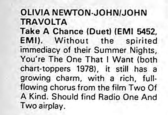 Take A Chance single review - Music and Video Week