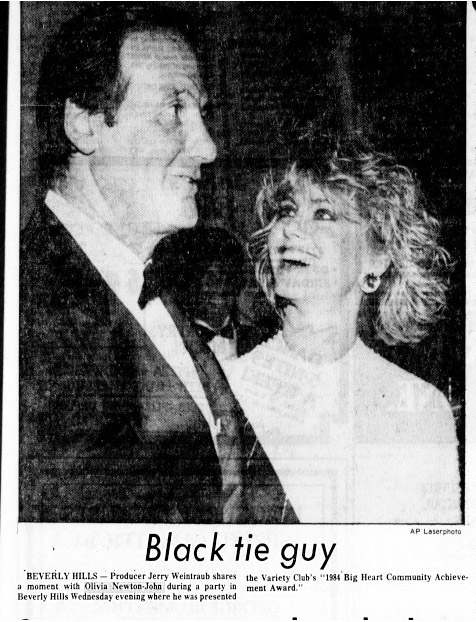 Jerry Weintraub and Olivia at a party for his award - Santa Cruz Sentinel