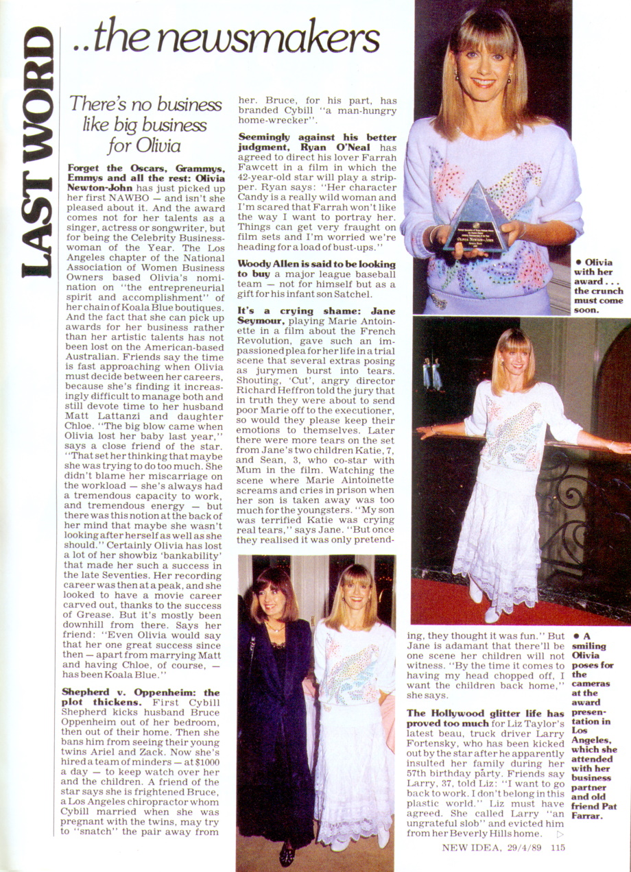 There's No Business like big business for Olivia - New Idea