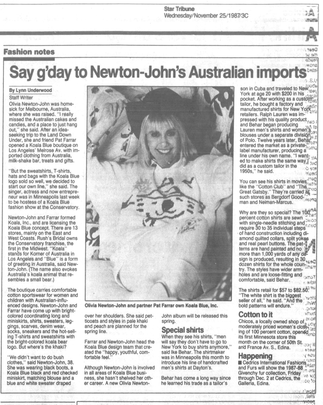 Say g'day to Newton-John's Australian imports - Star Tribune