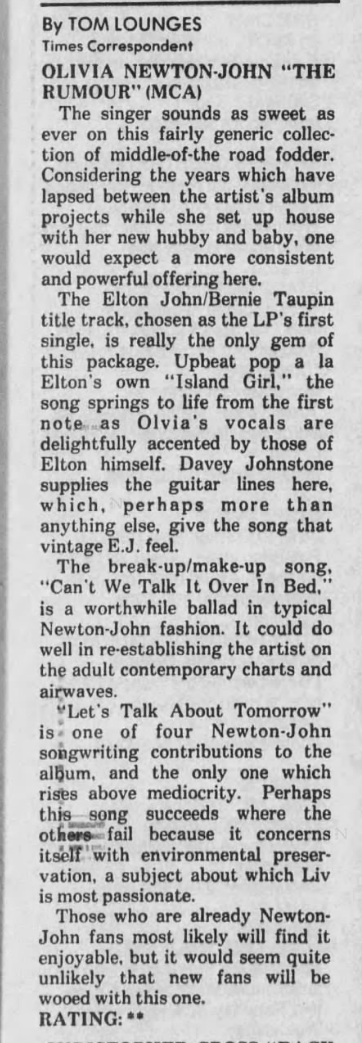 Rumour review - The Times