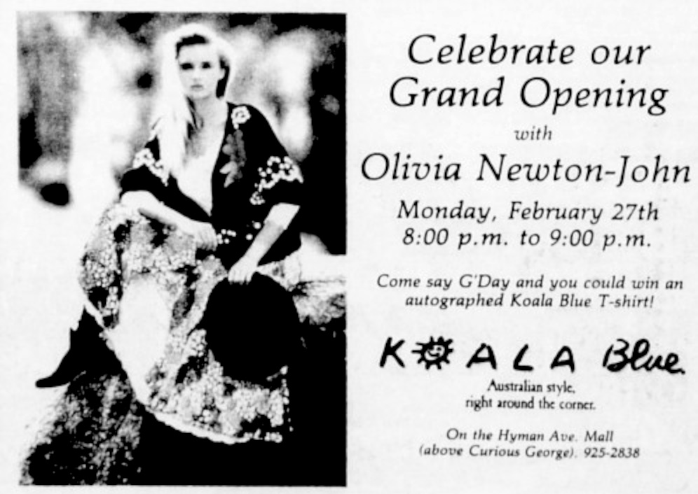 Koala Blue store opening advert  - Aspen Daily News