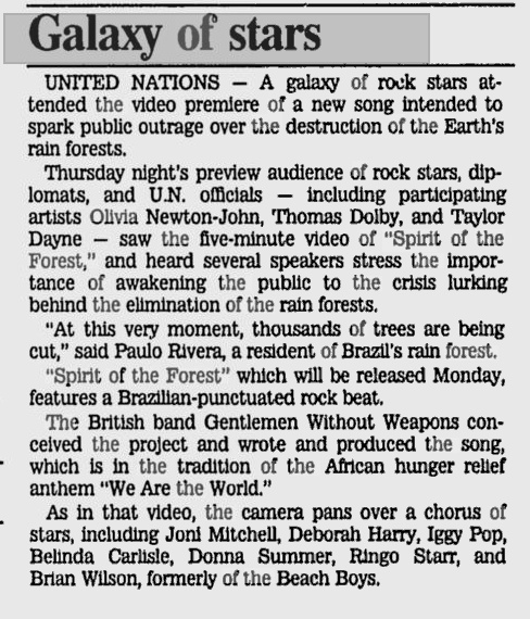 United Nations premieres Spirit Of The Forest - Times Daily and various publications