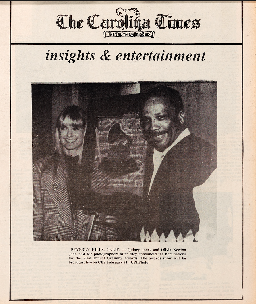 Olivia and Quincy Jones announce 32nd Grammy nominations  - Carolina Times