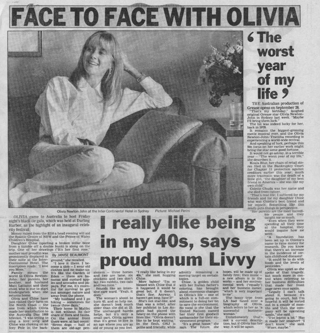 I really like being in my 40s - The Sunday Telegraph