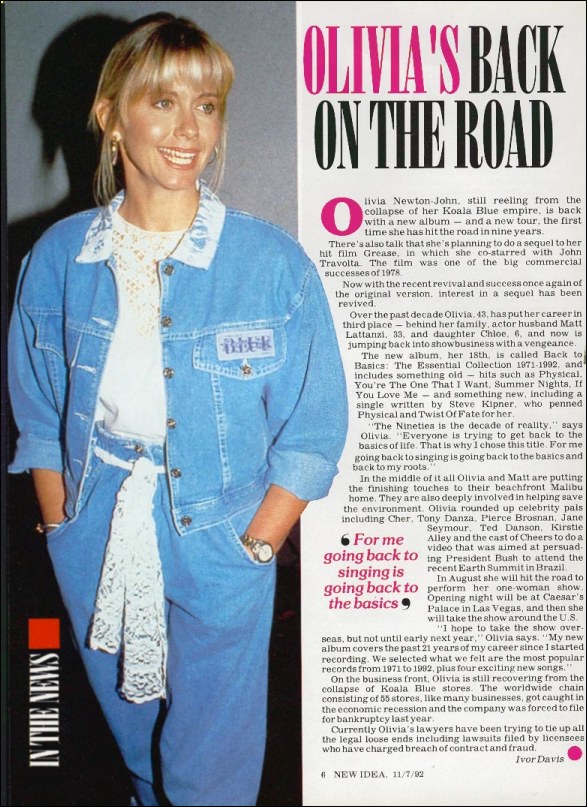 Olivia's Back On The Road - New Idea