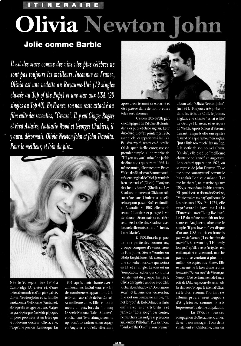 Olivia's career - Platine