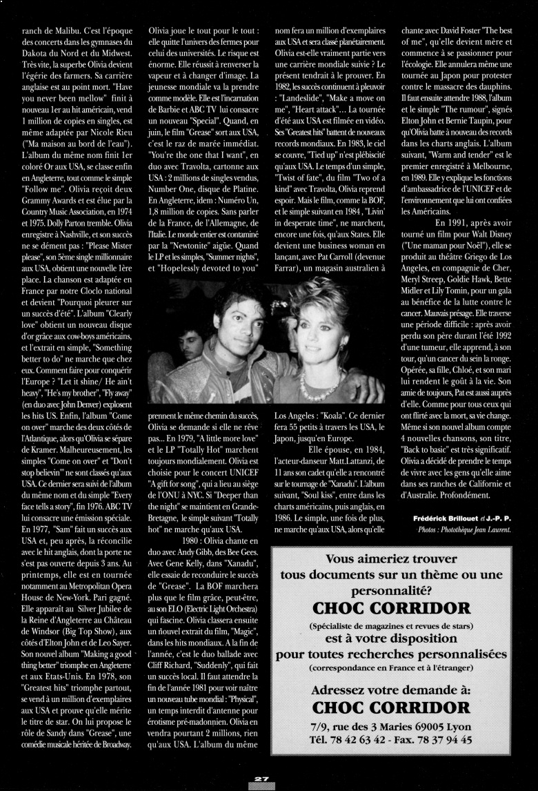 Olivia's career - Platine